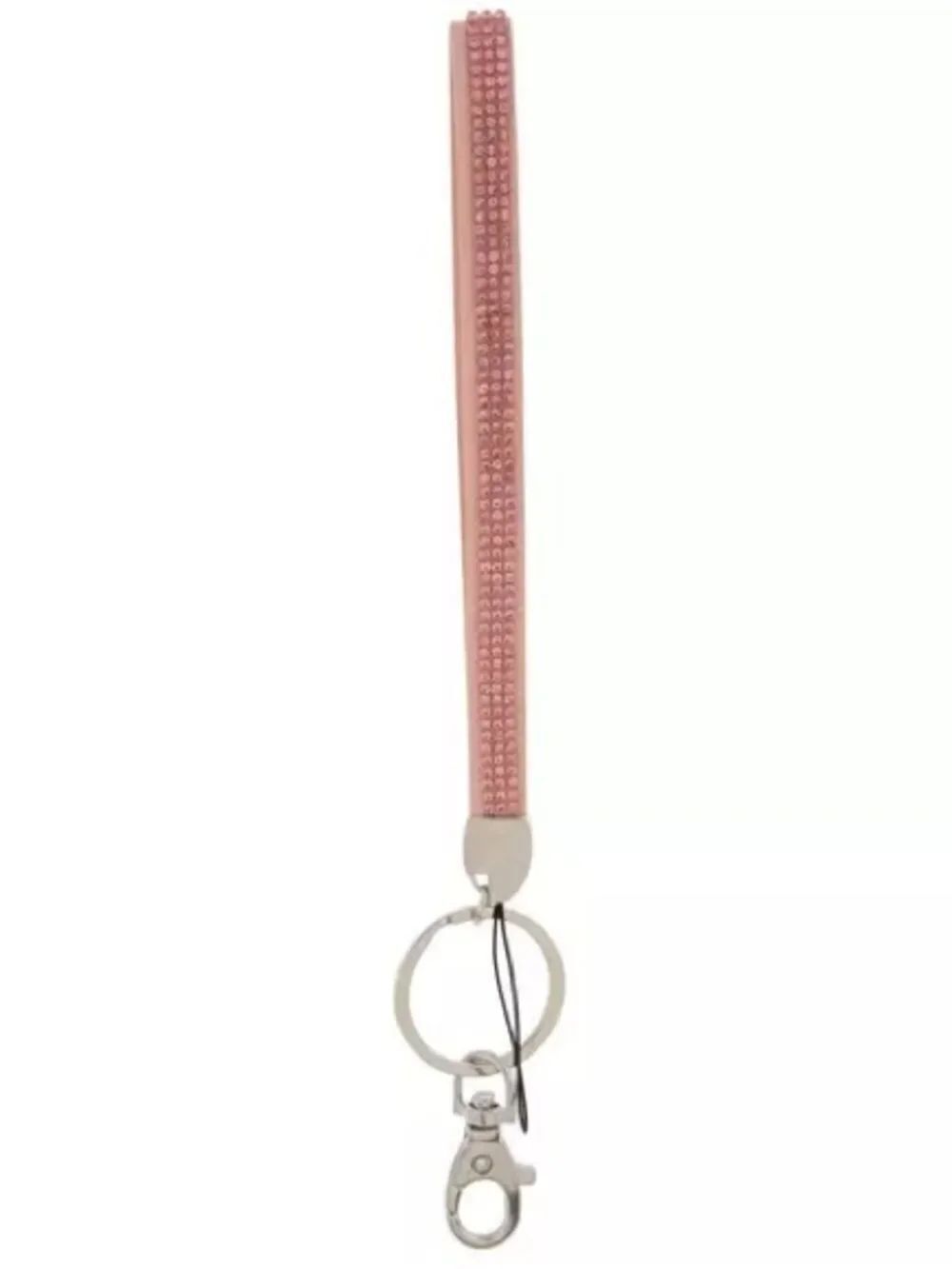 New Iron Orchid Studio Pink Rhinestone Wristlet Keychain